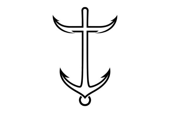 Anchor Cross Faith Symbol T-Shirt Design
