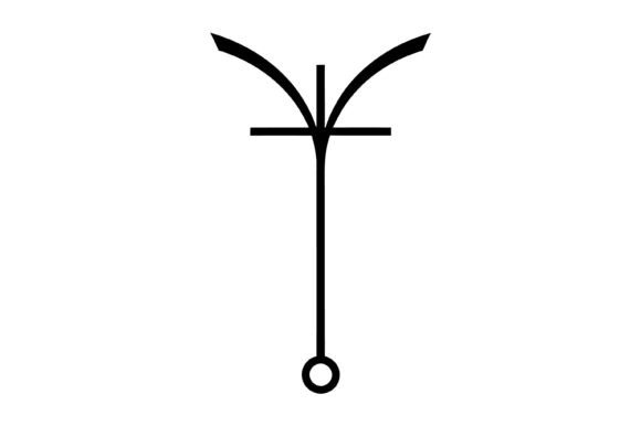Anchor Cross Minimal Symbol for T-Shirt Designs