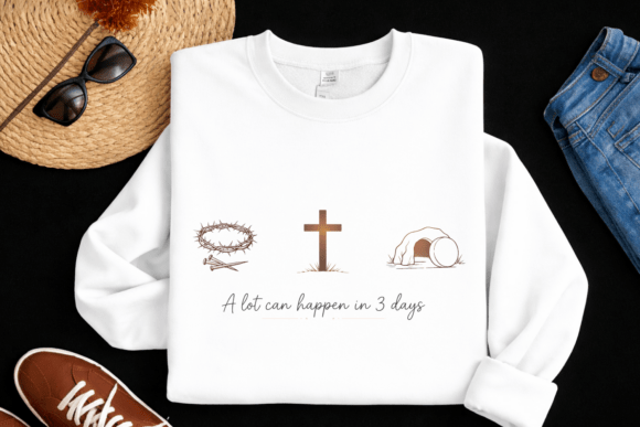 Cross Crown Tomb Religious PNG for T-Shirt Designs