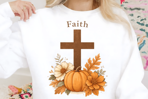 Faith Fall Thanksgiving Religious PNG for T-Shirt Designs
