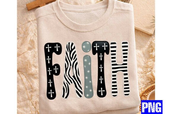 Faith Latch Hook PNG for T-Shirt Designs