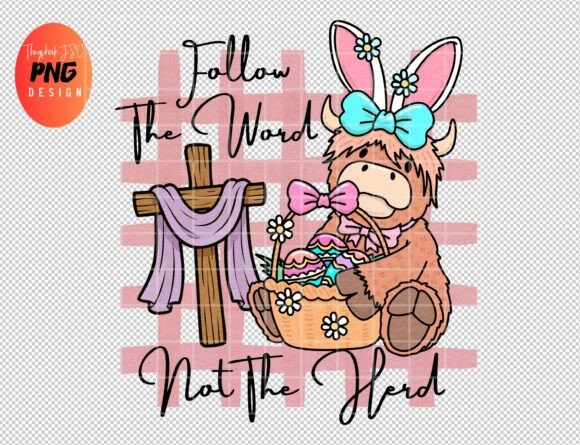 Follow the Word Not the Herd Png for T-Shirt Designs