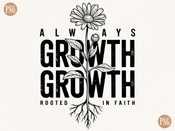 Rooted in Faith PNG for T-Shirt Designs
