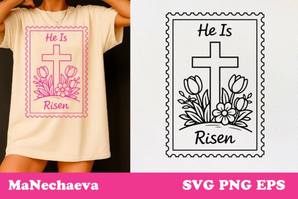 Spring Postal Stamp SVG for T-Shirt Designs