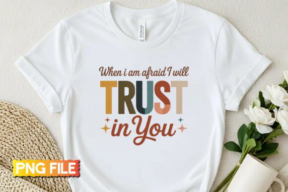 Trust in God Bible Verse Embroidery PNG for T-Shirt Designs