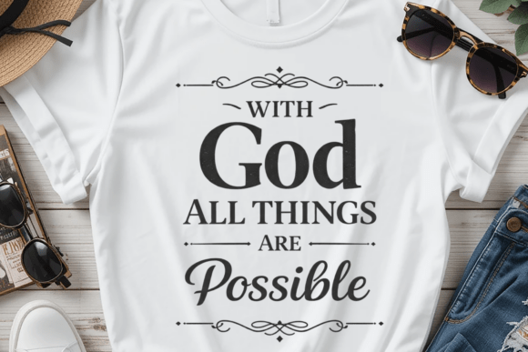 With God All Things Possible Shirt PNG & T-Shirt Designs